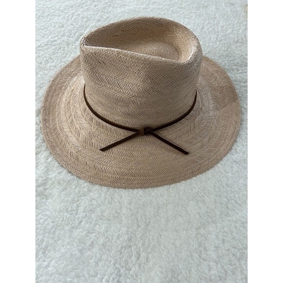 Urban Outfitters Straw Hat Women Preppy Plush Pink Boho Vacation Summer Sz OS main image 5